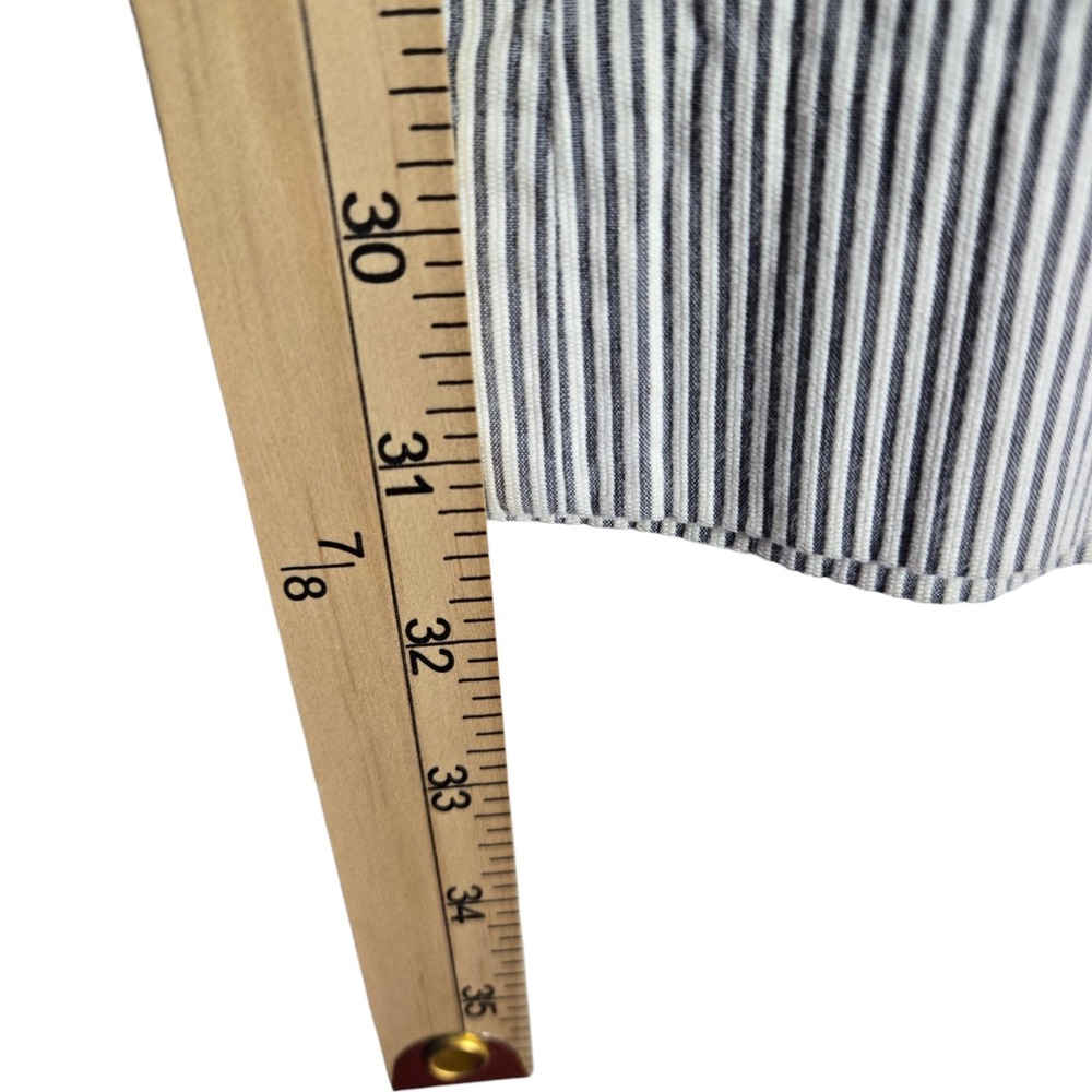 The Limited Drew Fit Pants Womens 6 Gray Striped Seersucker Bootcut Low Rise - Picture 7 of 9